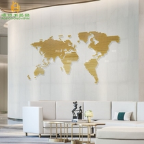 Iron three-dimensional model room soft sofa background wall Jane beauty world map metal wall decoration wall hanging parts