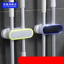  Mop hook Punch-free wall-mounted bathroom bathroom storage artifact Broom storage rack Strong mop sticky hook