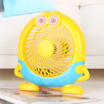 Cartoon small electric fan mini cute student dormitory office desktop mute USB small fan portable