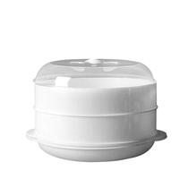 Microwave heating steamer double-layer utensils steaming rice cooker rice bowl steamer artifact multifunctional household rice container