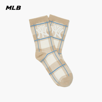 MLB official men and women couple socks plaid socks fashion casual sports socks 22 autumn SOMC1