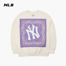 MLB official mens and womens round neck sleeve loose cashew flower sweater Leisure Sports 21 Autumn New MT530