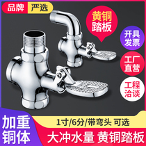 Toilet foot valve Foot type Foot type flush valve Squat toilet flush valve switch stool pool delay valve