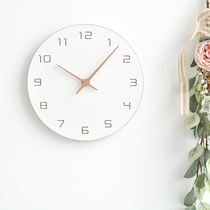 MJK creative clock Nordic wall clock living room modern simple home mute atmospheric wooden fashion clock Wall watch