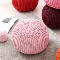 Nordic modern hand-woven futon simple removable and washable round Pier cushion living room sofa seat futon pad 26 colors