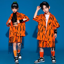 Childrens Street Dance Tide Suits Boy Summer Hip Hop Handsome Suit Girl Jazz Dance To Walk Show Costumes