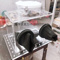 Transparent acrylic flange sealing box aseptic operation box plexiglass water treatment box glove box full set of custom