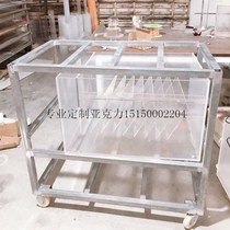 High transparent plexiglass water membrane pond anaerobic biological pool with stainless steel frame acrylic aseptic storage box