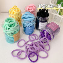  Korean version of childrens rubber band baby hair ring does not hurt hair girls high elastic color rubber band towel ring tie hair head rope
