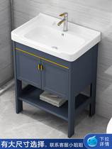 Floor-to-ceiling washbasin Small apartment cabinet combination balcony Ceramic washbasin integrated washbasin Bathroom washbasin