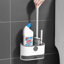 Silicone toilet brush household no dead corner wall wall-mounted toilet washing artifact cleaning toilet set squat pit