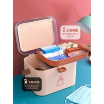 Medicine box family medicine box household medicine storage box small medical box large capacity medical bag multi-layer first aid box