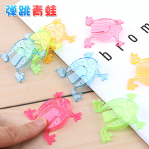 Creative plastic jumping frog cute cartoon mini frog tricky little jumping frog educational toy kindergarten small gift