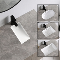 Small size sink Balcony Embedded home ceramic washbasin Mini sink Sink Sink Narrow long type