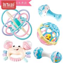 Baby hand rattle toy tooth gum can be boiled puzzle early education children freshmen 0-6-12 months baby boys and girls