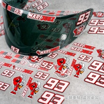 shoei X14 X12 Marquis 93 helmet lens combination sticker competitive lens reflective sticker