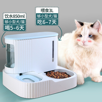 Cat automatic feeder two-in-one kitten dog bowl for feeding water dispenser drinking basin pet dog food basin