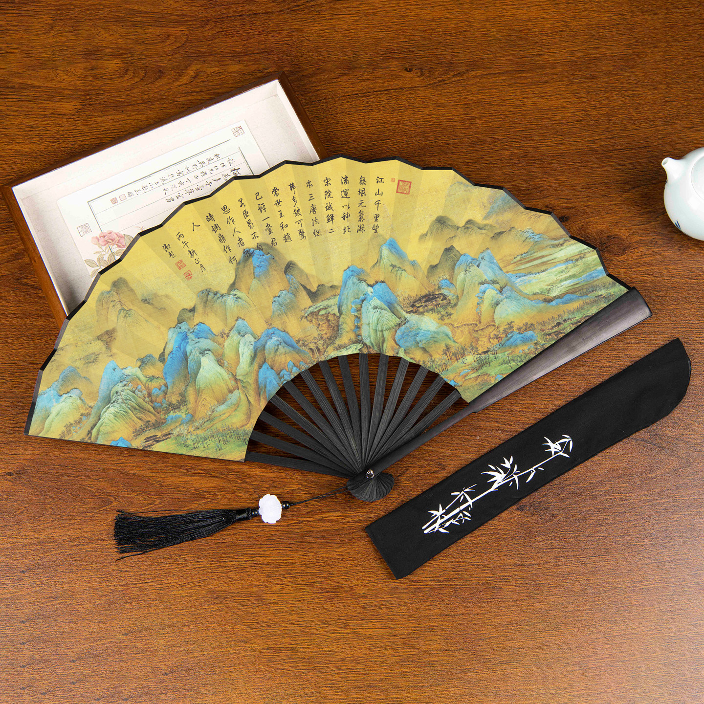 水墨山水折扇-水墨山水折扇促销价格、水墨山水折扇品牌- 淘宝