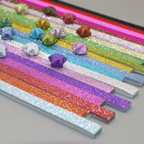 Glitter star origami Lucky star Origami folding five-pointed star material