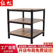 Supermarket new wood-based panel shelf display display rack milk edible oil food department store grocery promotion table steel Wood