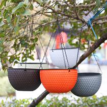 Plastic flower pots big factory direct sales hanging basket pots hanging flower pots fleshy green dill hanging pots self-absorbent hanging orchid pots