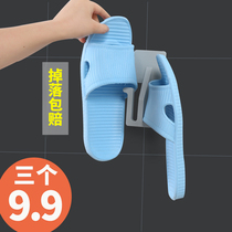 Bathroom trailer rack wall hook shoe cabinet non-perforated toilet bathroom door rear slippers shelf storage rack