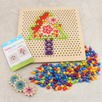 Mushroom nails jigsaw puzzle 2-3-4-6 years old 5 children boys and girls wooden children early Education Intelligence toys