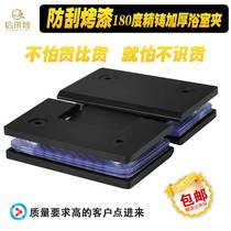 Black glass door hinge precision casting bathroom clip shower room hinge frameless glass clip 180 degree glass door hinge