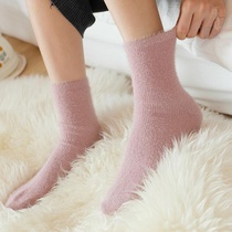 Thick socks women autumn and winter velvet home coral velvet sleep socks winter plus velvet thick warm towel floor socks