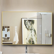 Mirror Simple toilet mirror Wall-mounted toilet mirror Bathroom mirror Clear mirror Square explosion-proof mirror