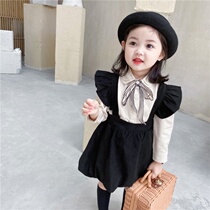Girls Skirt 2021 New Autumn Dress Small Flying Sleeve Children Korean Female Baby Children Spring and Autumn Loose Skirt Tide