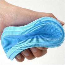 Silicone brush dishwashing cloth absorbent thickened dishwashing artifact should not be stained with oil pan brush kitchen decontamination household scouring cloth