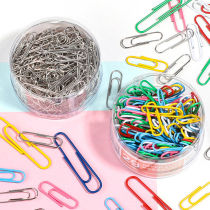  1200 paper clips paper clips nickel-plated metal anti-rust color bookmarks clips office supplies roundabout needle stationery
