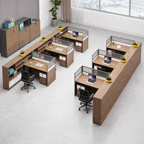 Staff Desk Chair Composition Employee Table Minimalist Modern 8 People 6 People U Type Station Screen Office T Type Cassette