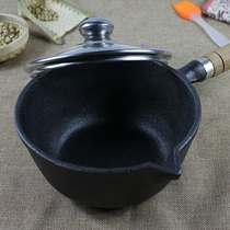 Cast iron Milk shell supplementary pot soup pot stew pot non-coated non-stick cooker induction cooker universal thick small iron pot