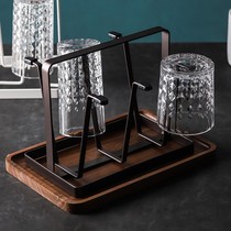 American creative tea cup upside-down storage rack cup holder household cup holder living room glass drain rack storage tray