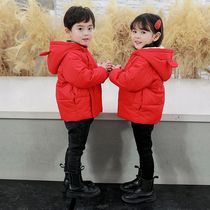Baby Happy New Year serve boys Tang suit Chinese style new year cotton Tiger festive winter cotton-padded clothes thickened children Hanfu