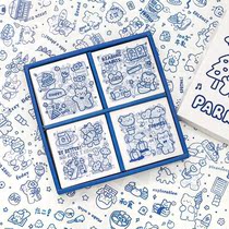 Gift box sticker cute hand account sticker set DIY decorative water cup mobile phone case material Book stickers 100