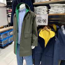 Island country top goods Contrast fashion Japanese designer mens wear wind double-sided hooded coat coat trench coat