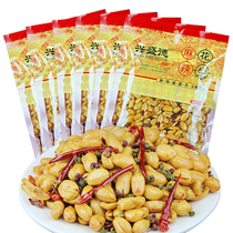 Henan Kaifeng specialty Xingshengde spicy peanut spiced bag 420g*6 bags of snacks Nuts wine A