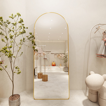Arched full-length mirror floor mirror home clothing store mirror slim beauty fitting mirror special large dressing mirror ins