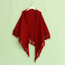 Red cheongsam shawl female wedding outside wedding spring and autumn mother knitted dress bride Toast coat