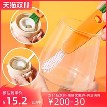 Three-in-one thermos cup cover brush multifunctional groove cleaning brush cup cover gap cleaning brush bottle cleaning artifact