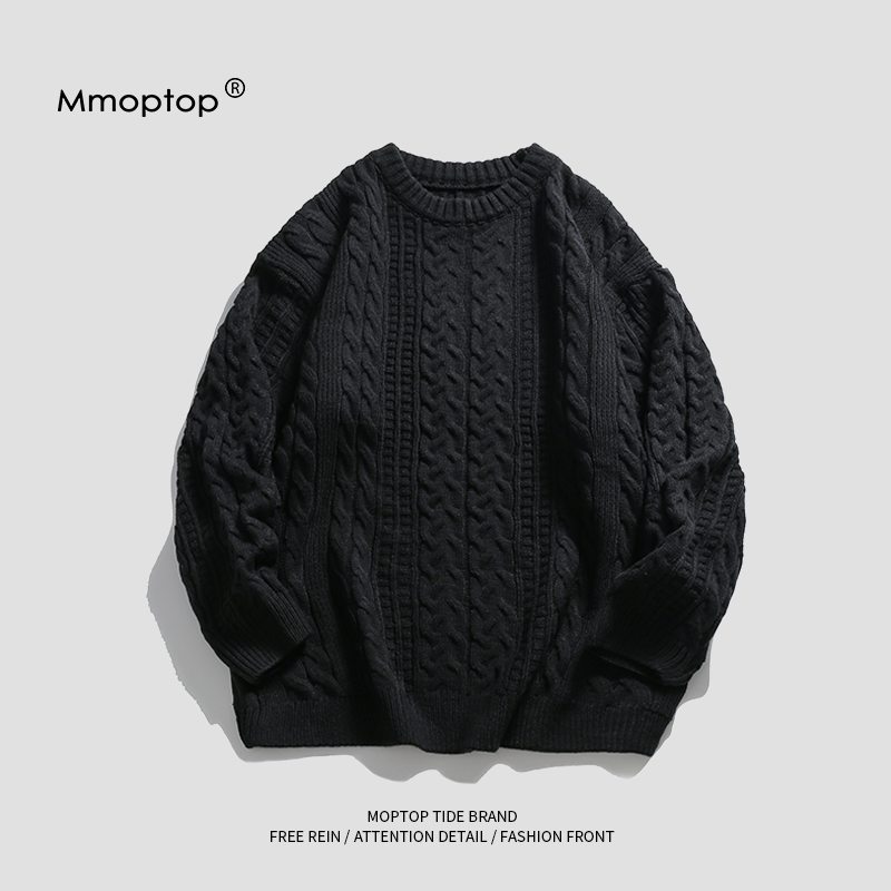 Mmoptop Autumn/Winter 2023 New Japanese INS Simple Sweater Men's Couple Loose Versatile Knitwear Men's