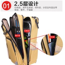 Single double layer large capacity fishing bag fishing gear bag multifunction fishing chair bag Double shoulder fish with waterproof and abrasion resistant fishing rod bag
