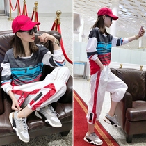 European Station Sports Suit Women Spring Autumn 2022 New Fashion Foreign Air Long Sleeve Long Pants Casual two sets of Eurostock