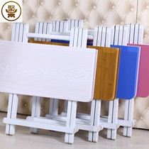 Folding table table home small square table 4 people dining table outdoor portable stalls table and chairs dormitory simple table