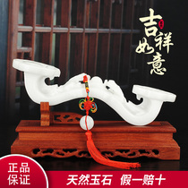 Jade Ruyi ornaments natural jade new Chinese living room home Fortune housewarming opening auspicious decoration gifts