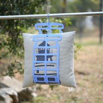 Nachuan double hook drying pillow stand fixed sun pillow clip multi-purpose balcony doll drying rack drying rack drying pillow stand
