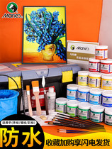 Marley brand acrylic paint 24 color suit Beginner dye painting Hand-painted painting Textile shoes Wall painting special waterproof sunscreen Bing Xixi art students childrens graffiti painting does not fade material